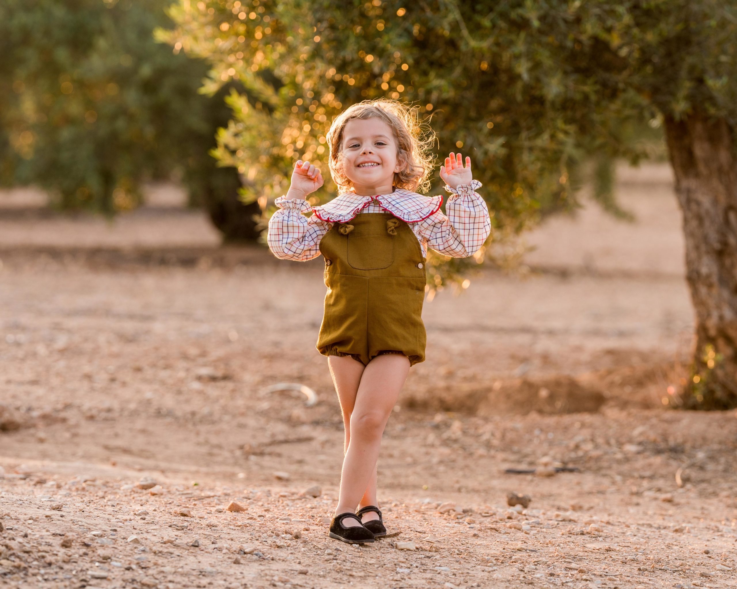 camisa niña cuadros iro front