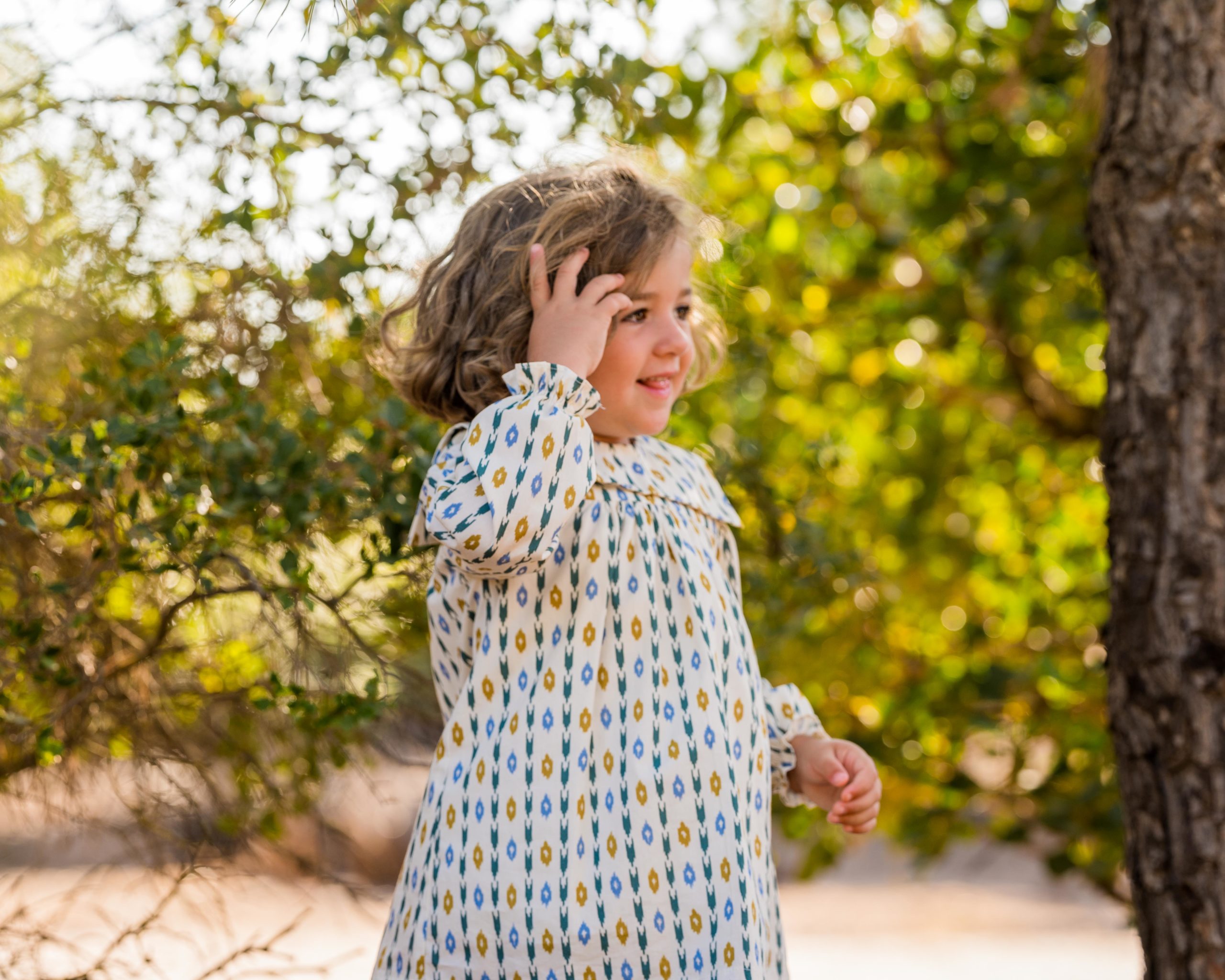 vestido ikato lateral