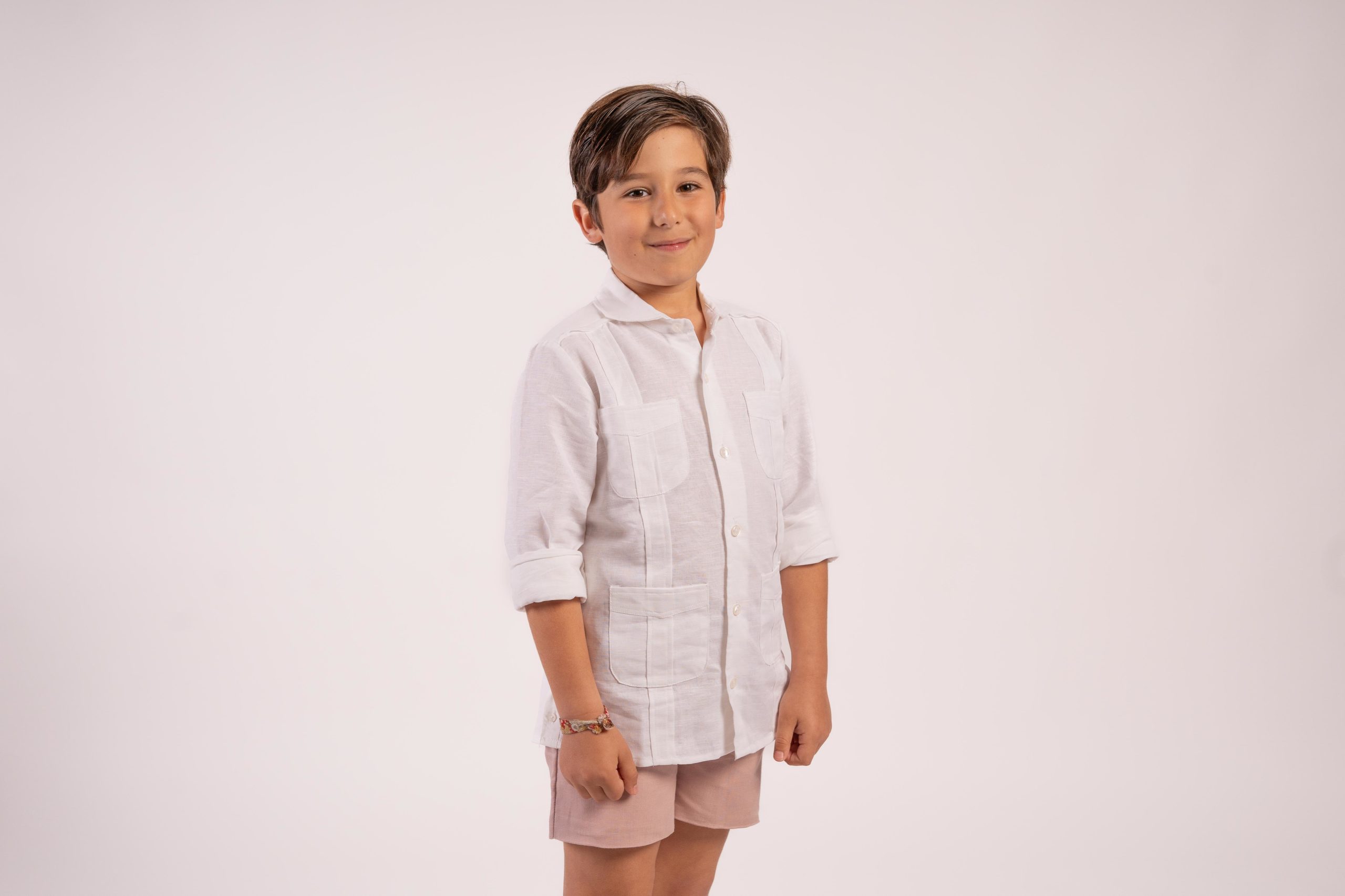 Camisa Guayabera Lino Blanco